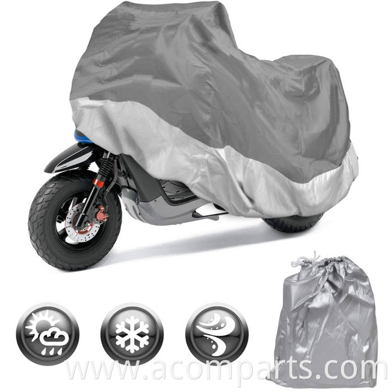 OEM service anti-theft portable solid color large waterproof outdoor motorcycle covers for sale